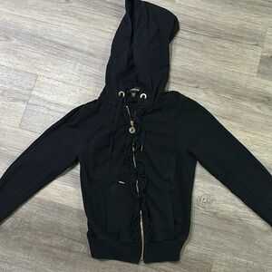 Bebe woman’s black zip up hoodie size XS